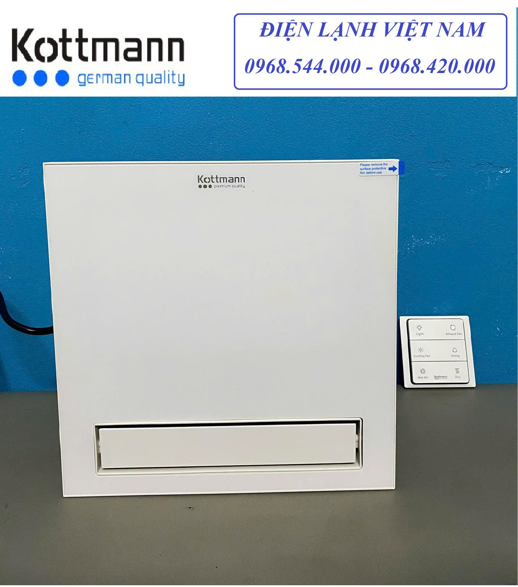 Quạt sưởi âm trần nhà tắm đa năng Kottmann K6